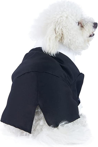 Halloween Pet Tuxedo Costume Business Suit for Cat and Dog Wedding Outfit Halloween Dress up Party, Pet Cosplay