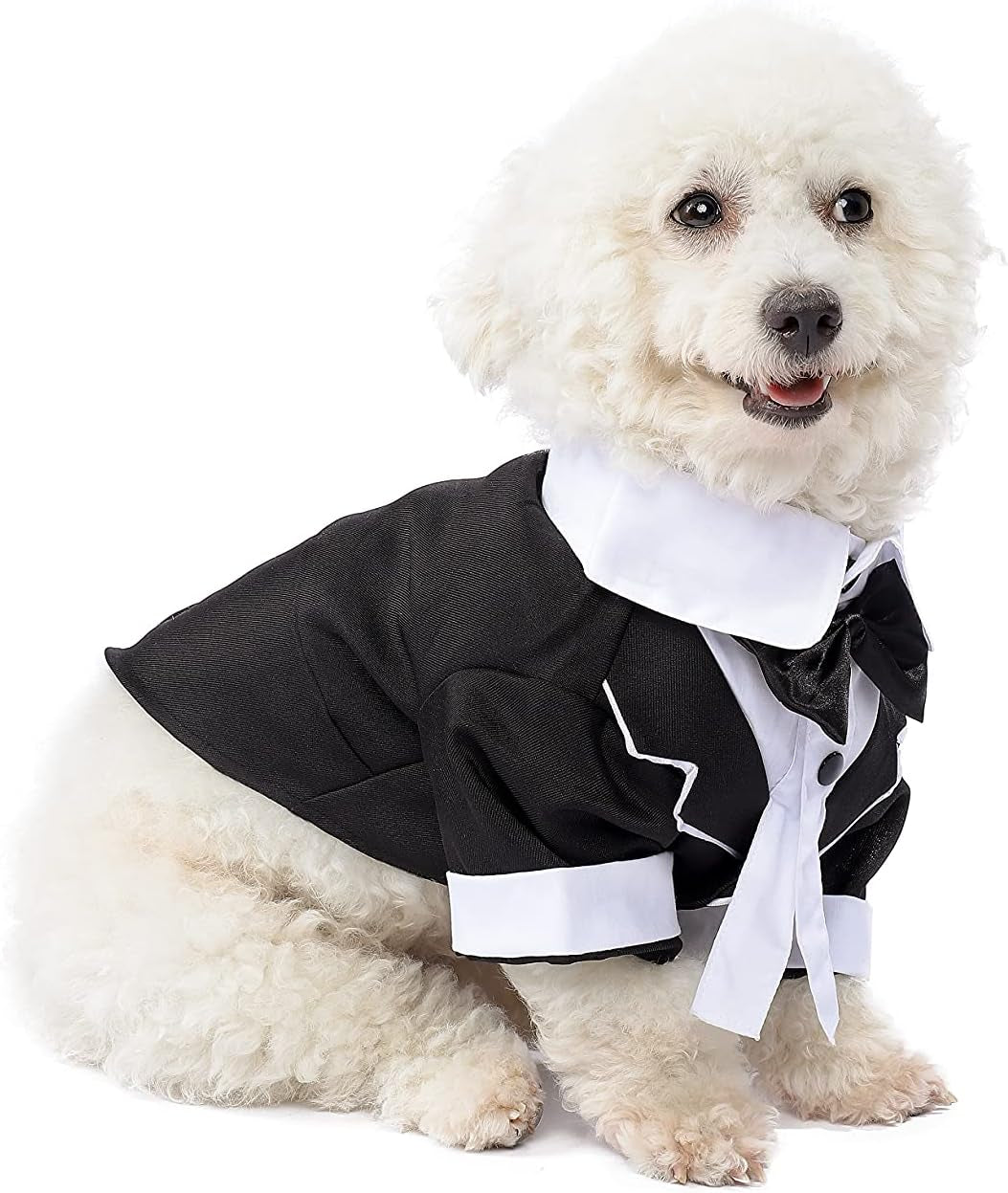 Halloween Pet Tuxedo Costume Business Suit for Cat and Dog Wedding Outfit Halloween Dress up Party, Pet Cosplay