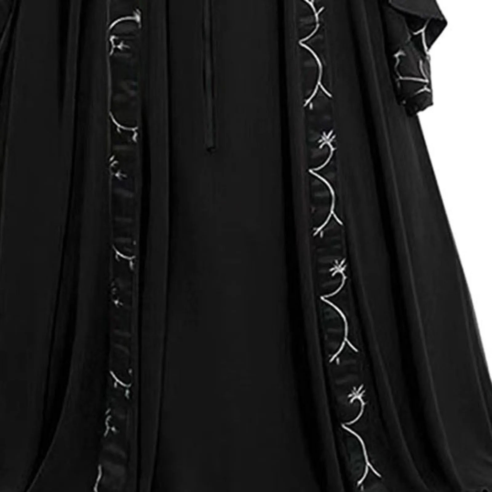 Victoria Medieval Vintage Costume Vampire Witch Halloween Cosplay Custumes Square Neck Long Batwing Sleeve Square Neck Dresses