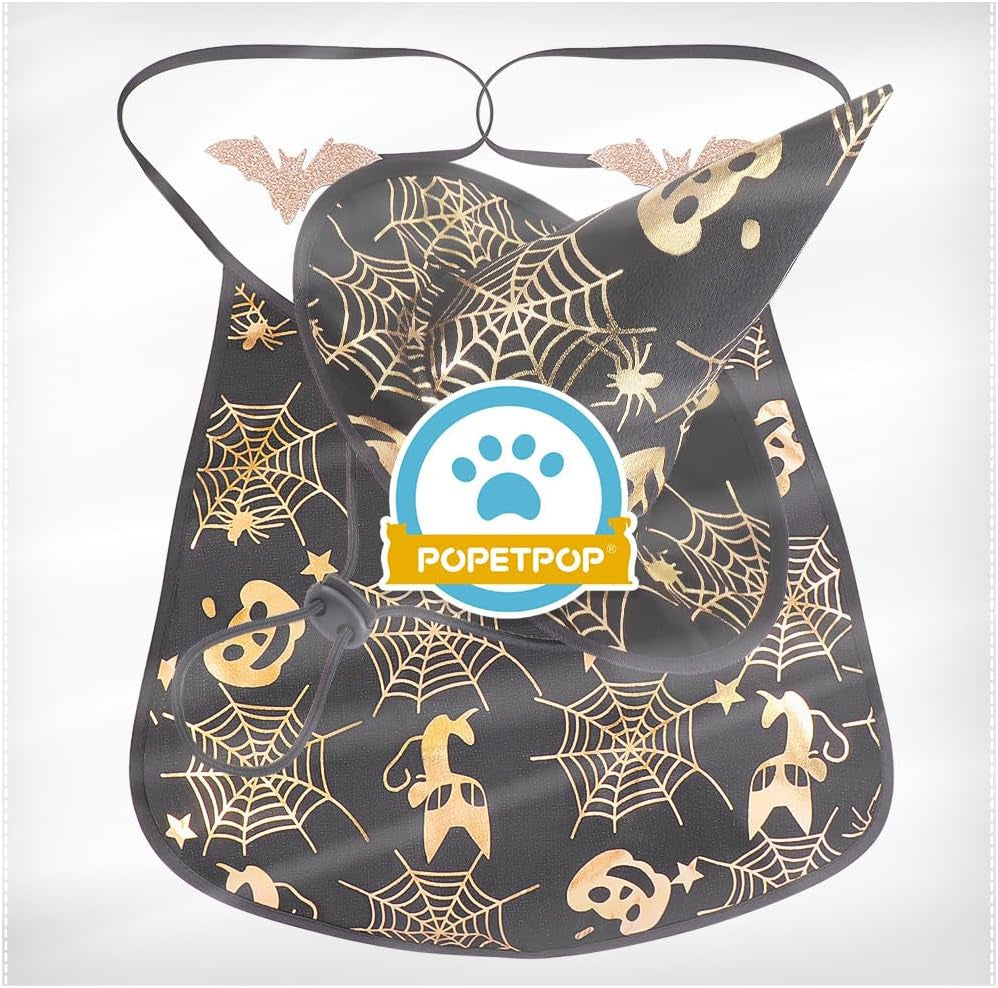 Pet Show Costume Cape and Hat for Dogs Creative Halloween Cloak S Parties Photos and Everyday Wear Fun Present for Your Pet